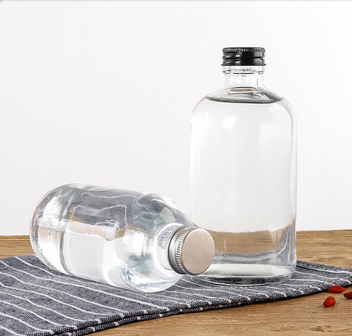 glass water juice bottle