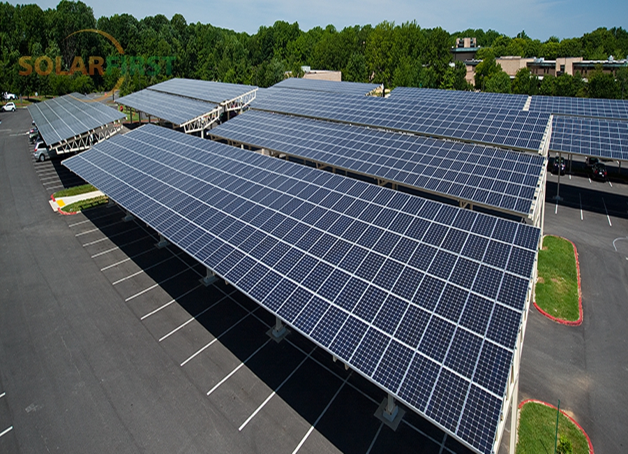 Solar carport mounting system