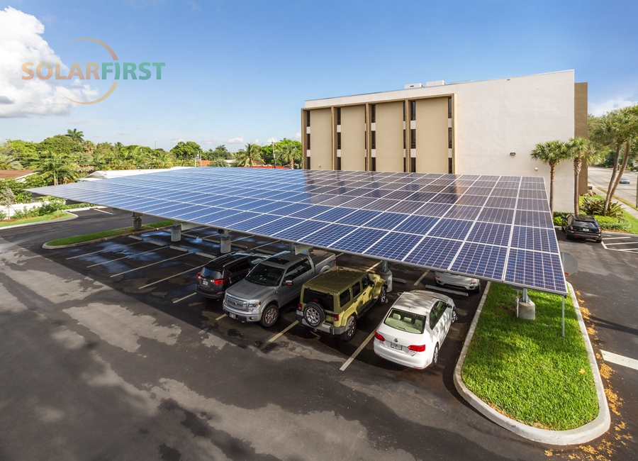 Solar carport mounting system