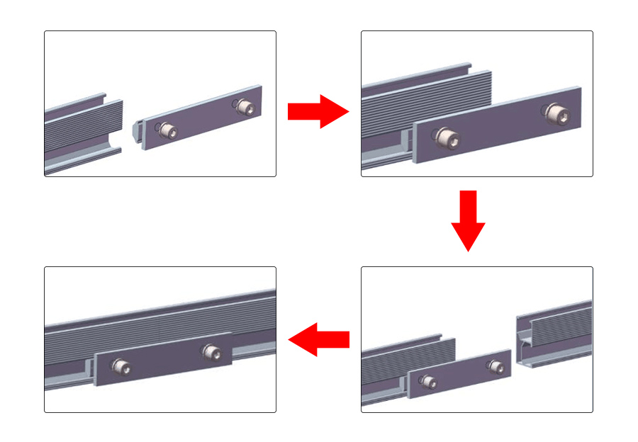 rail splice install step