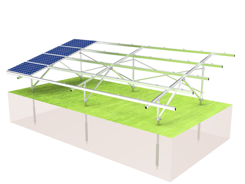 pv panel array of mounting rack