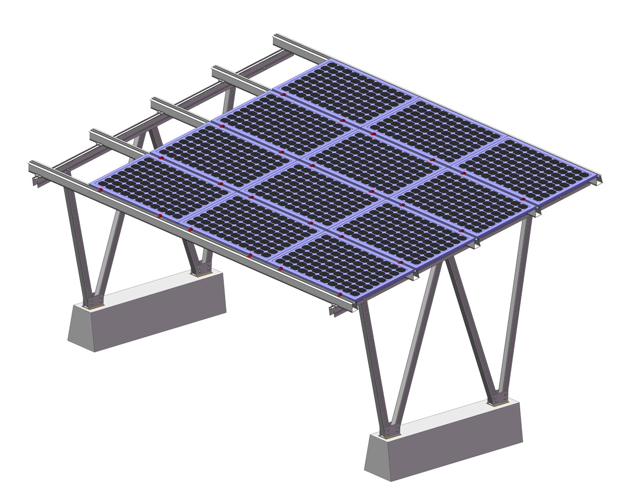 Solar PV Carport with Aluminium Frame Solar PV Carport with Aluminium Frame