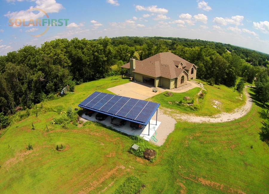 Solar carport mounting system