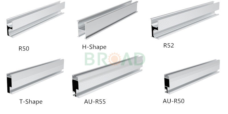 solar rail for roof mounted