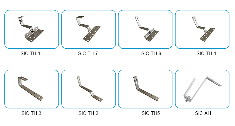 Stainless steel Tile roof hooks for solar panel