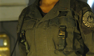 olive green uniform