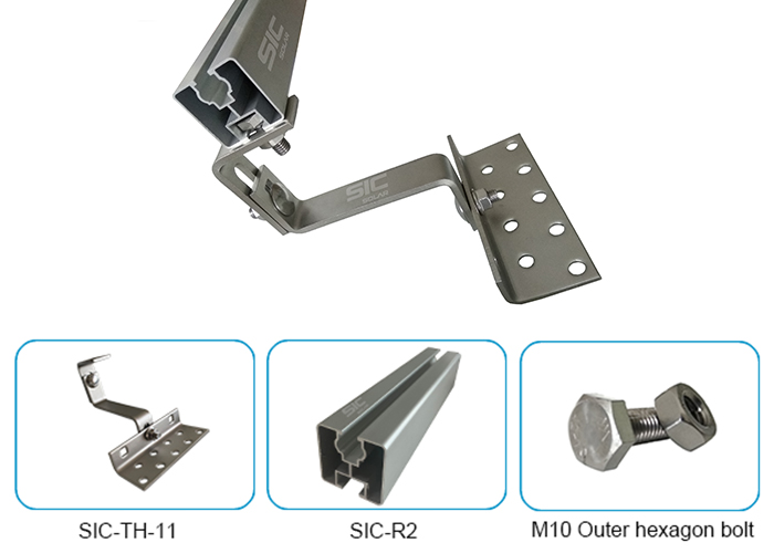 Solar panels mounting brackets roof hook