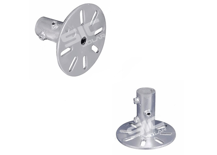 Ground screw with flange top