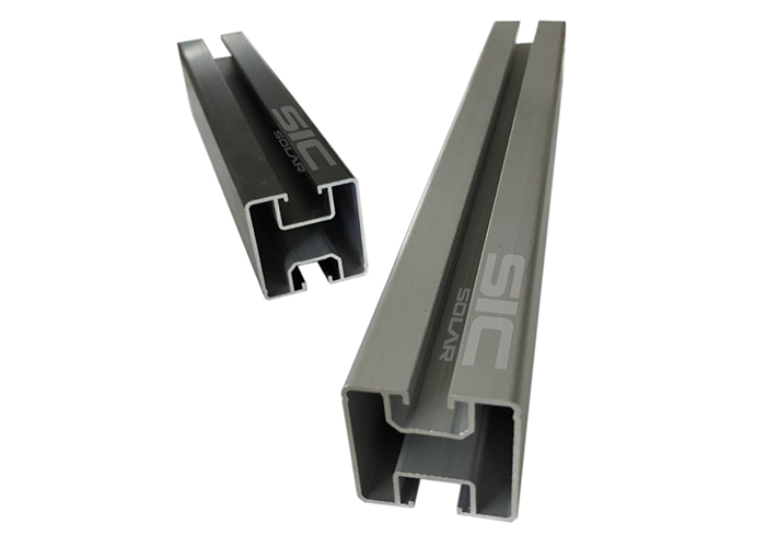 Aluminum profiles for fixing solar panels