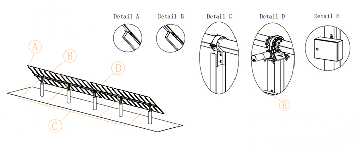 Tracking mounting structure