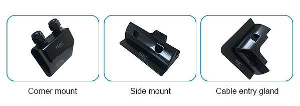 ABS drill free solar mounting for caravan