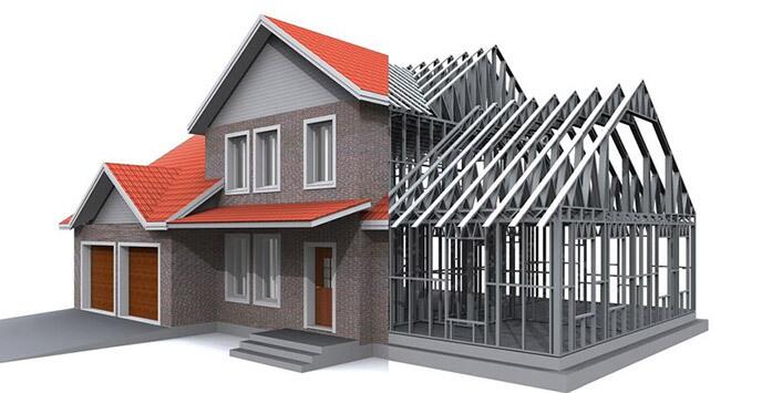 Modern light steel frame prefabricated house Modern light steel frame prefabricated house