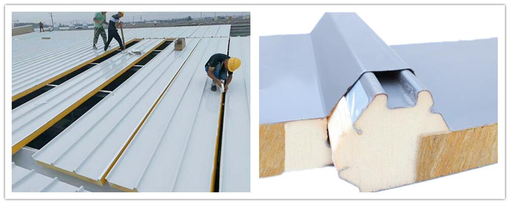 Polyurethane double side sealed rock wool sandwich panels