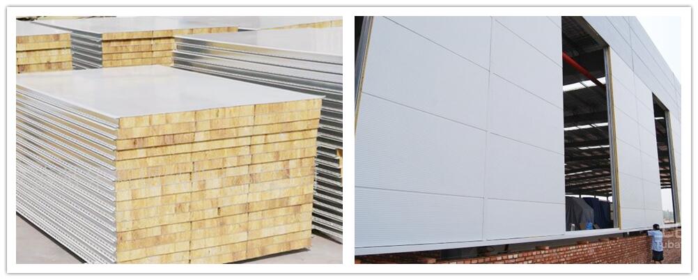 Rock wool sandwich panels for wall system