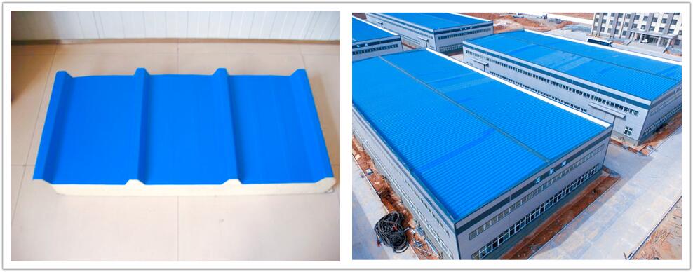 Polyurethane sandwich panels for roof system