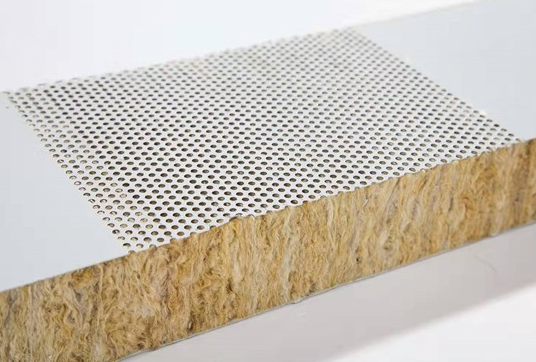 Silencing rock wool sandwich panels