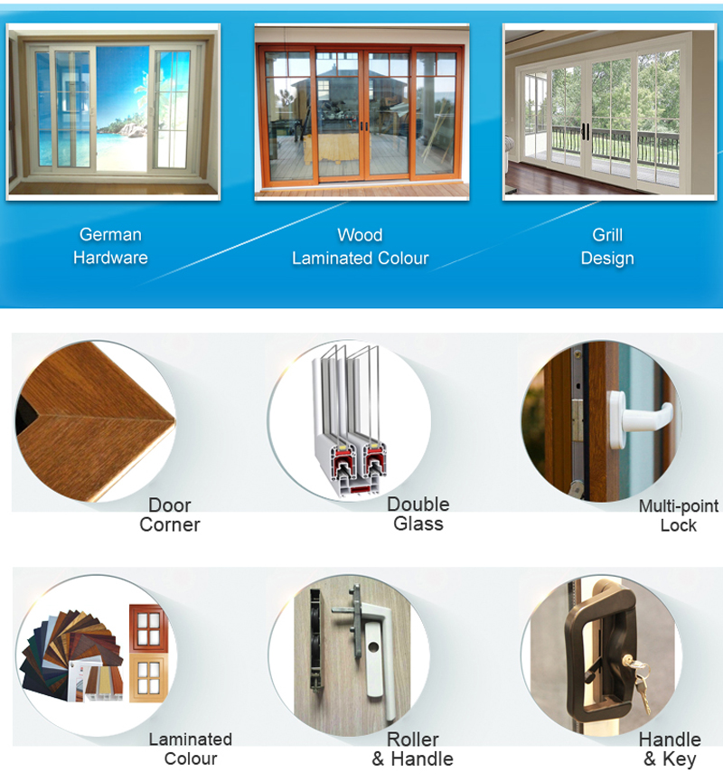 pvc sliding doors for sale detailed drawing