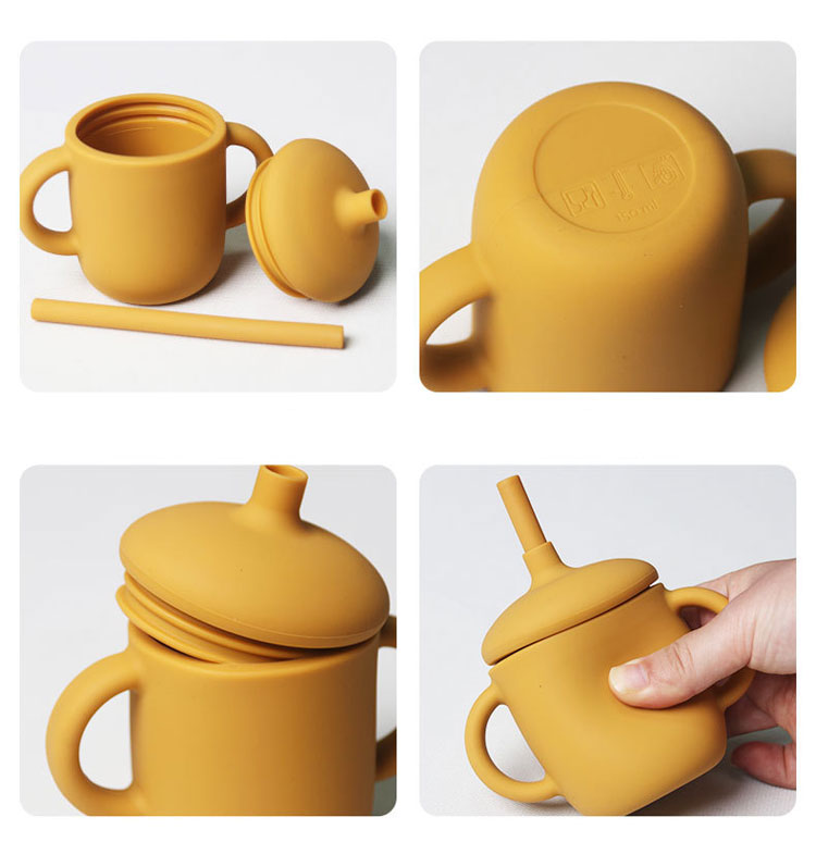 toddler kids baby leakproof silicone water cup with straw toddler kids baby leakproof silicone water cup with straw