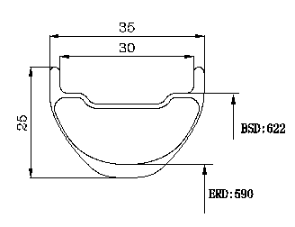 29er 35mm wide carbon mtb rims