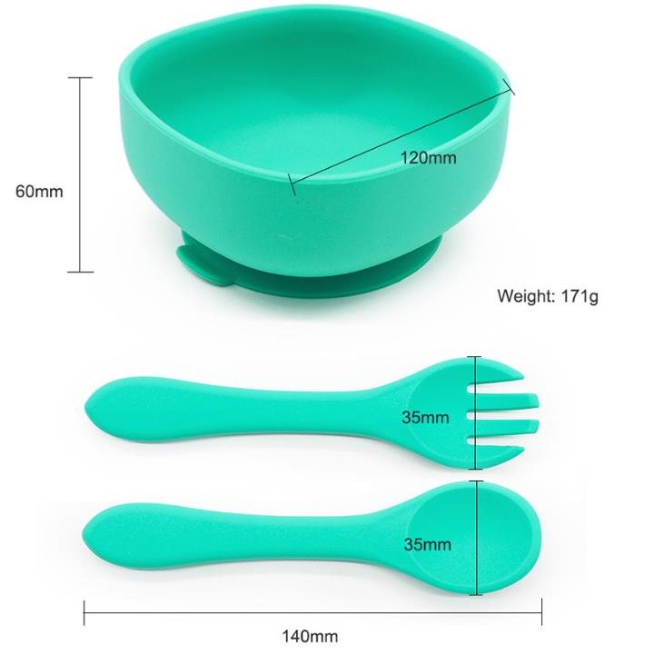 BPA Free Silicone Feeding Bowl Set