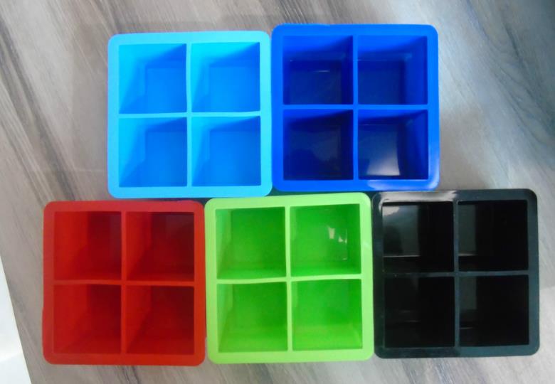 Large Silicone Ice Tray with 4 Cavities