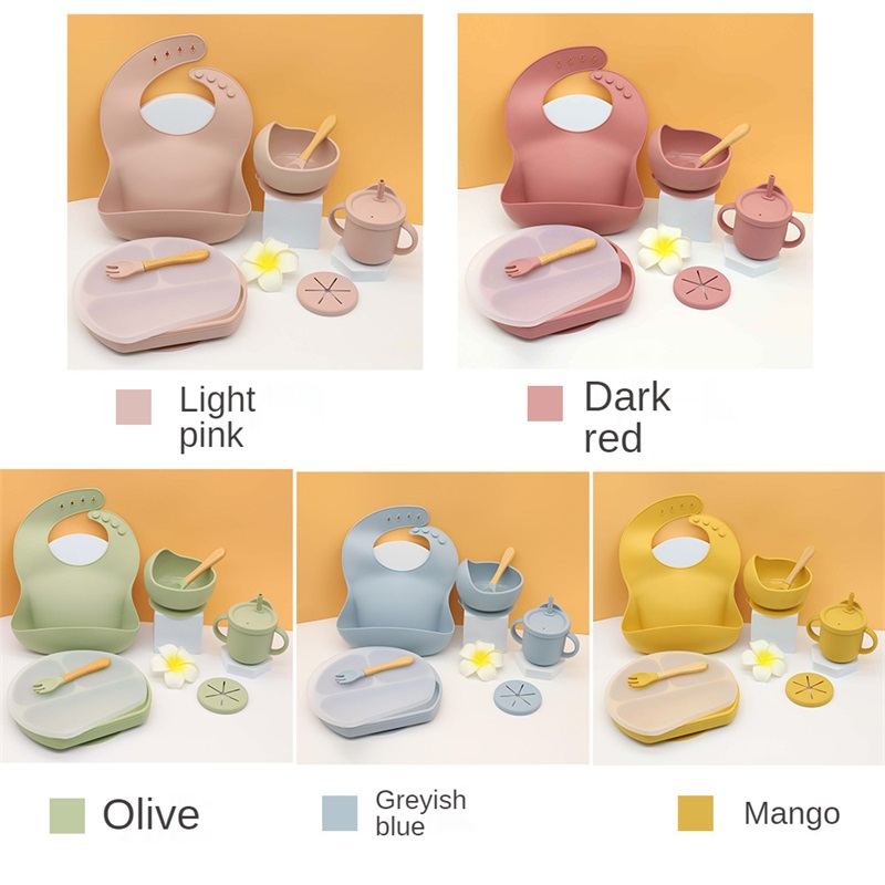 Silicone baby bib Bowl set