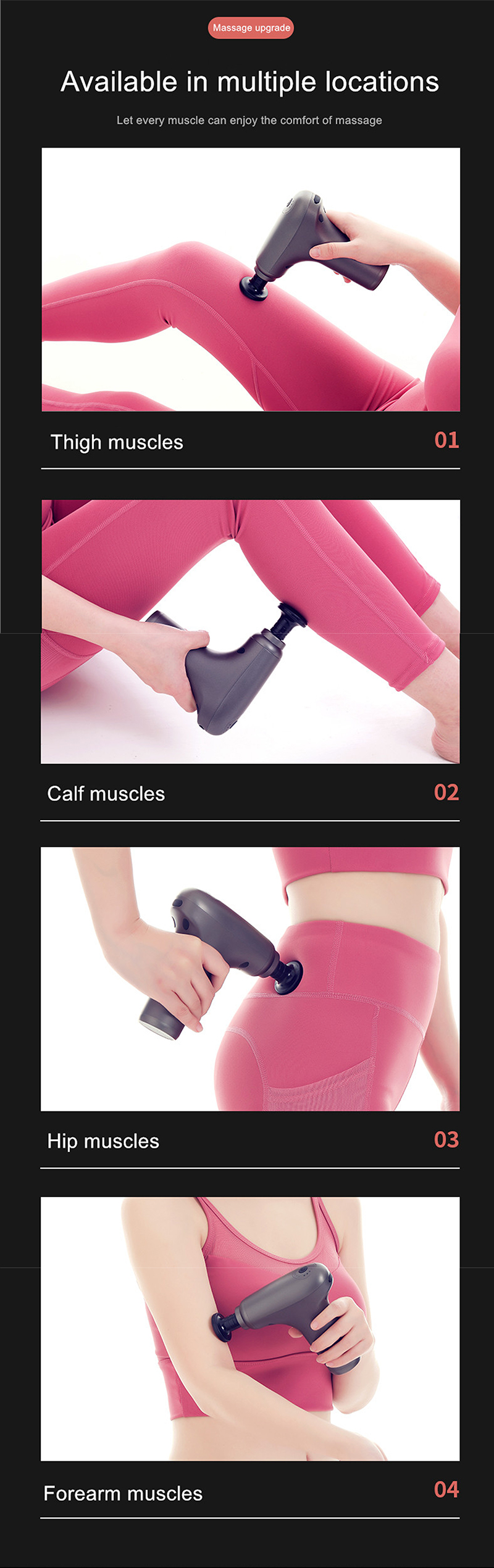 Portable Fascial Gun with Multiple Colors To Choose