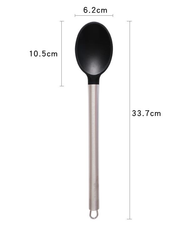 Silicone Mixing Spoon with Stainless Steel Handles