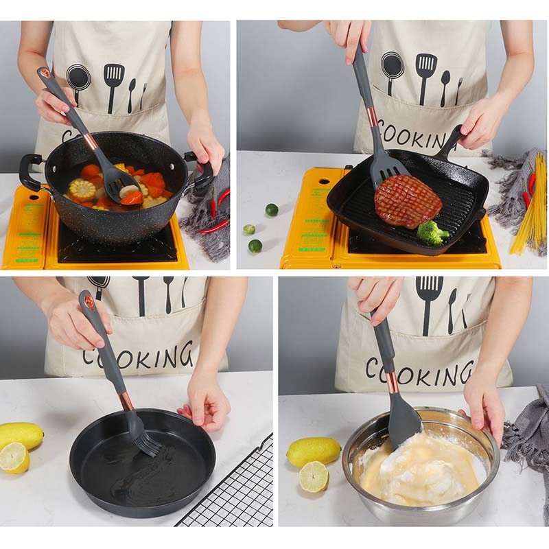 10pcs High Quality Kitchenware set Heat resistant stainless steel silicone cooking tools 10pcs High Quality Kitchenware set Heat resistant stainless steel silicone cooking tools