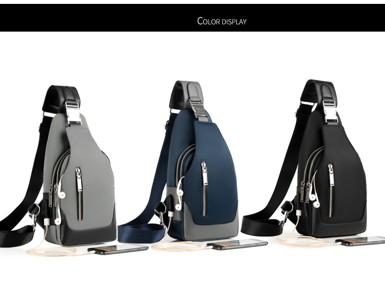 Sling Chest Bag with USB Charging Sling Chest Bag with USB Charging