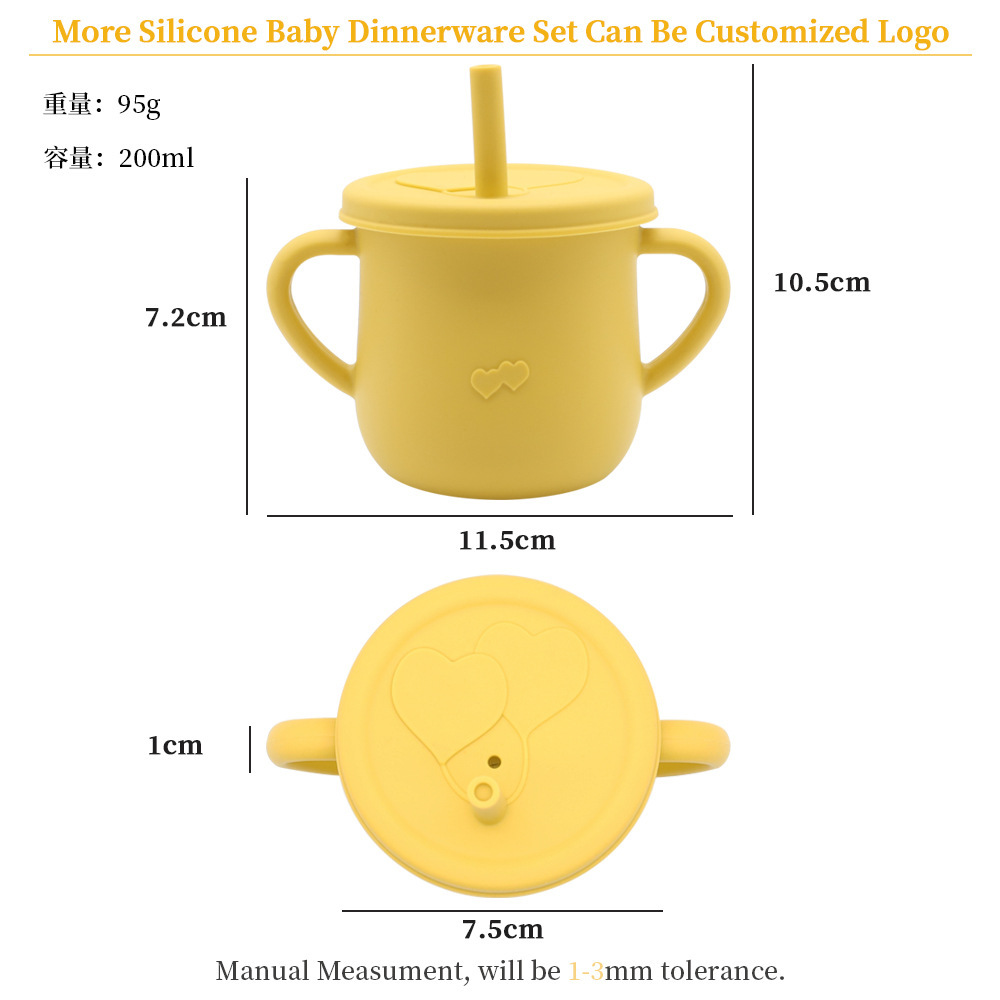 BPA Free Baby Silicone Straw Sippy Drinking Cup BPA Free Baby Silicone Straw Sippy Drinking Cup