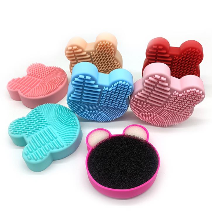 makeup brush cleaning silicone pad
