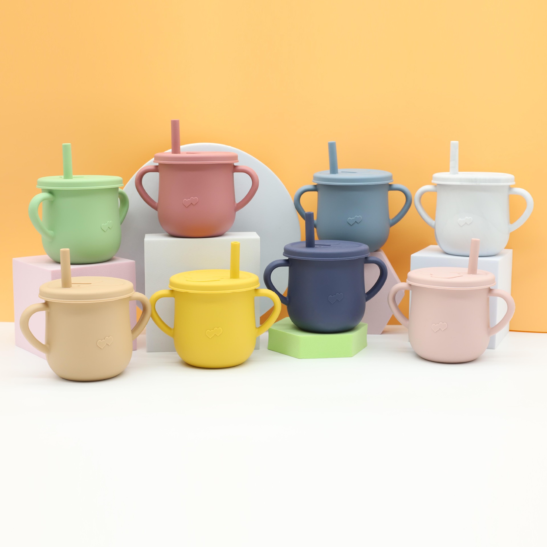 BPA Free Baby Silicone Straw Sippy Drinking Cup BPA Free Baby Silicone Straw Sippy Drinking Cup