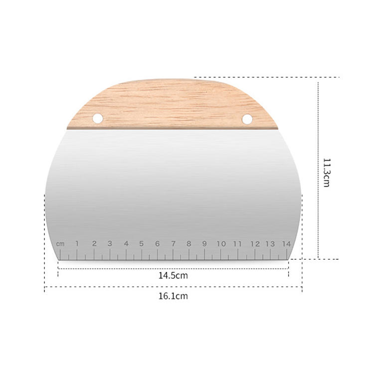 Stainless steel dough chopper scraper cutter with scale Stainless steel dough chopper scraper cutter with scale