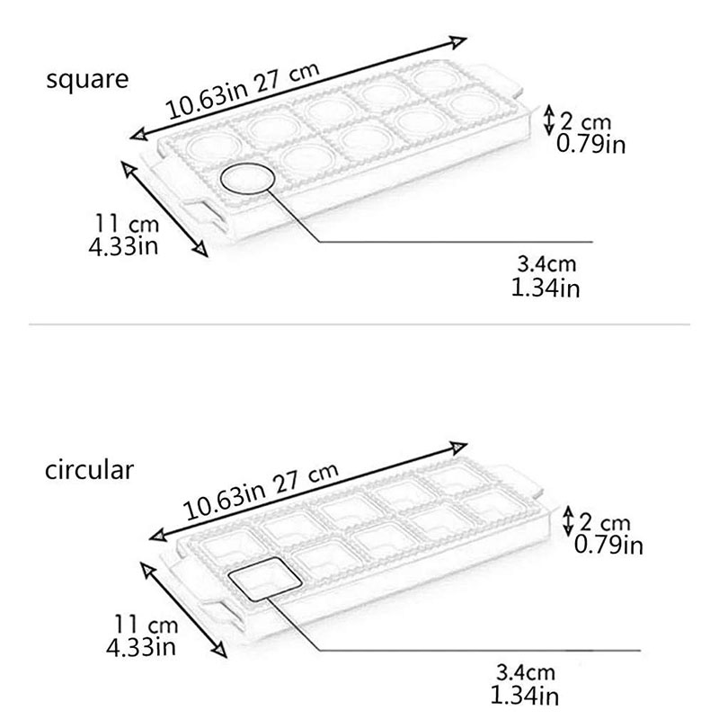 Dumpling Maker Wrapper Empanada Press Mold Dough Cutter Pie Ravioli Dumpling Mould