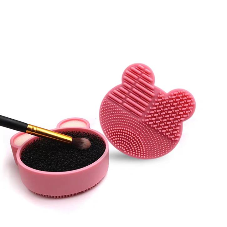 facial makeup brush cleaning tool pad mat