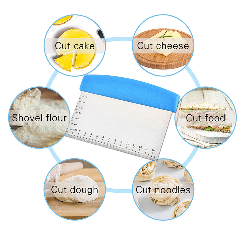 Metal Dough Scraper Pastry Scraper for Pizza and Cake Metal Dough Scraper Pastry Scraper for Pizza and Cake