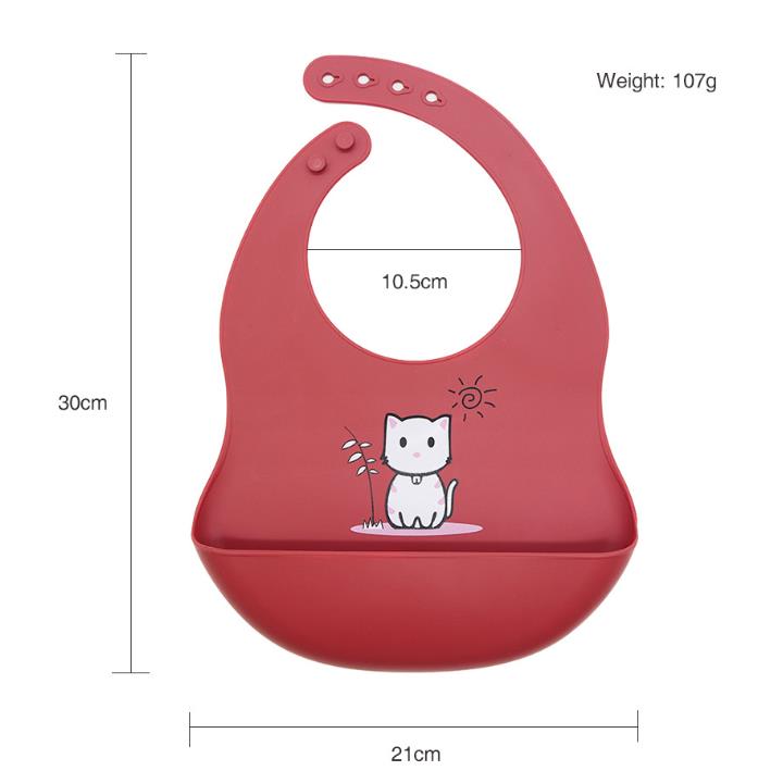 Comfortable Silicone Bib with Pocket Comfortable Silicone Bib with Pocket