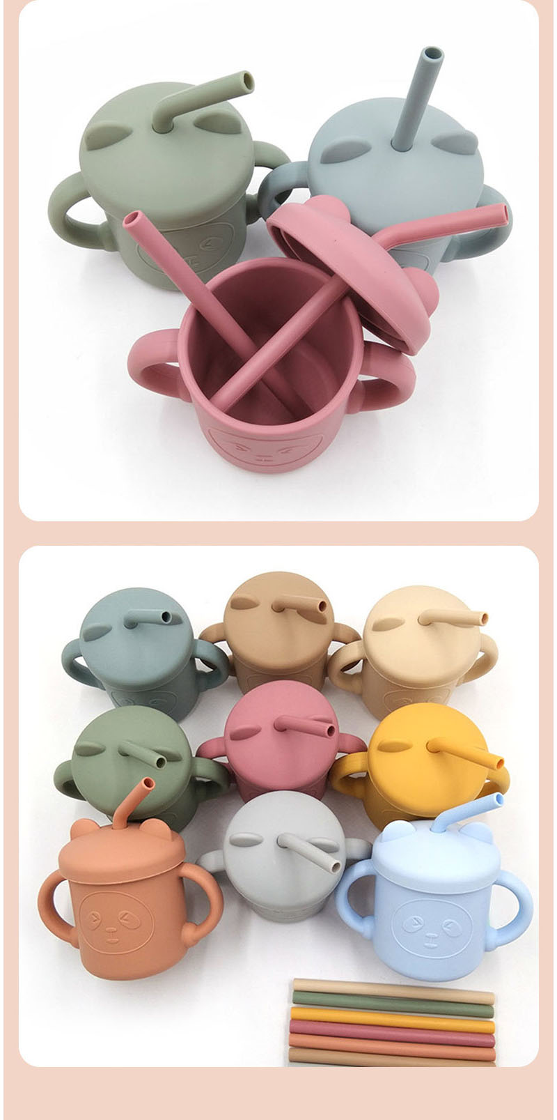 Folding Baby Training Silicone Drinking Water Cup Folding Baby Training Silicone Drinking Water Cup