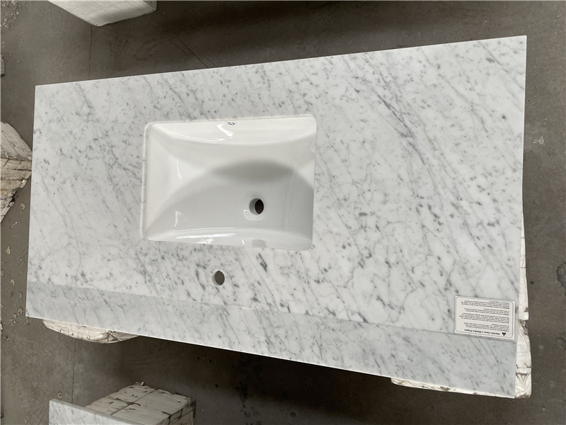 natural carrara white vanity top