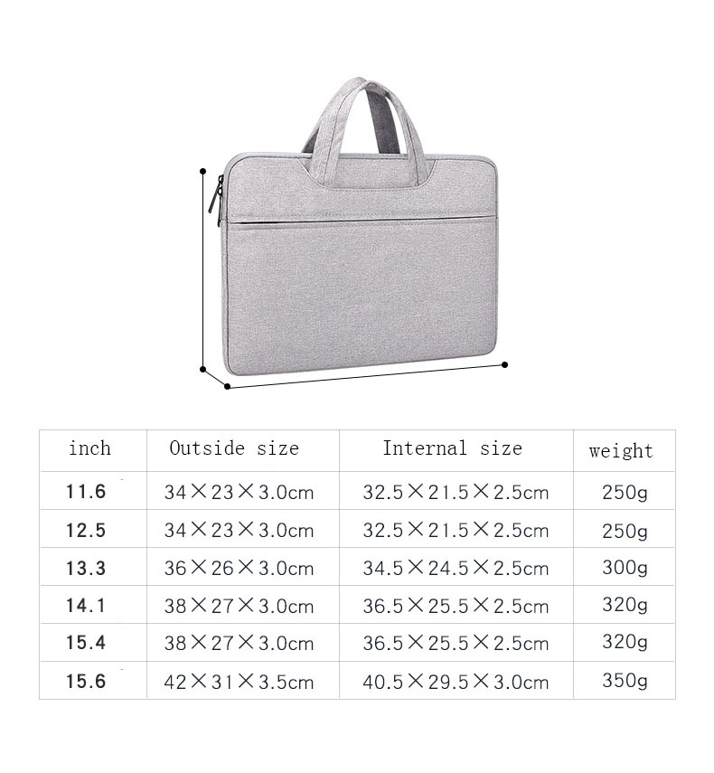 different size laptop case