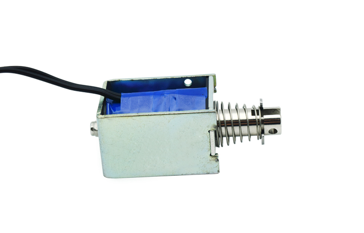 open frame pull push solenoid