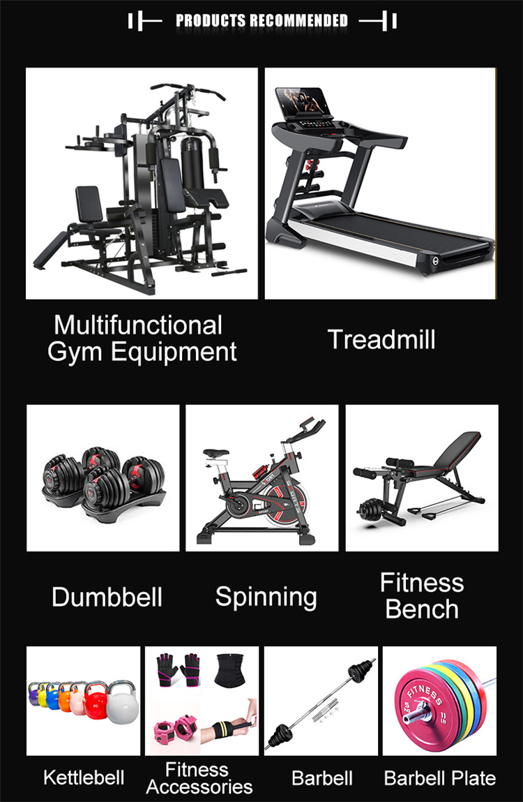 multifunctional gym equipment, treadmill, dumbbel, spinning, fitness beach, kettlebell, fitness accessories, barbell, barbell plate