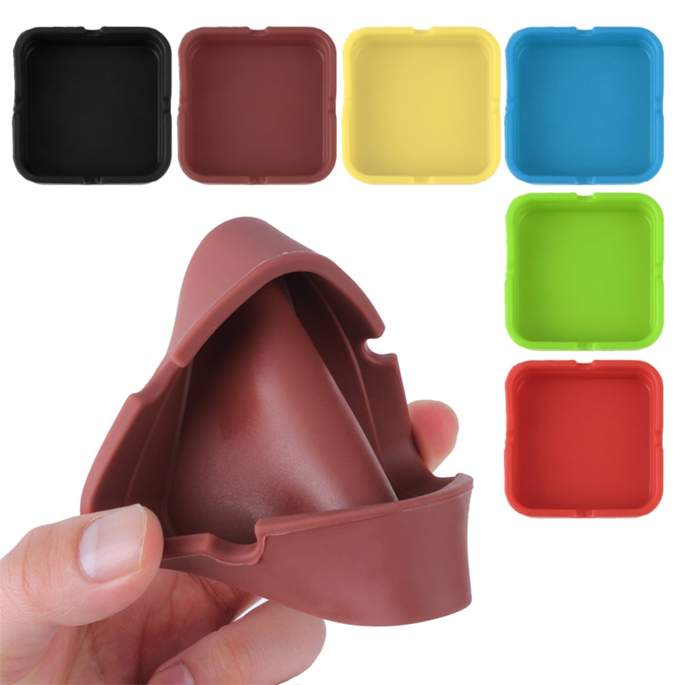 Square Silicone Cigarette Ashtray