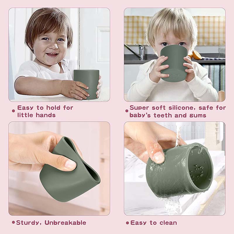 Baby Silicone strait cup Baby Silicone strait cup