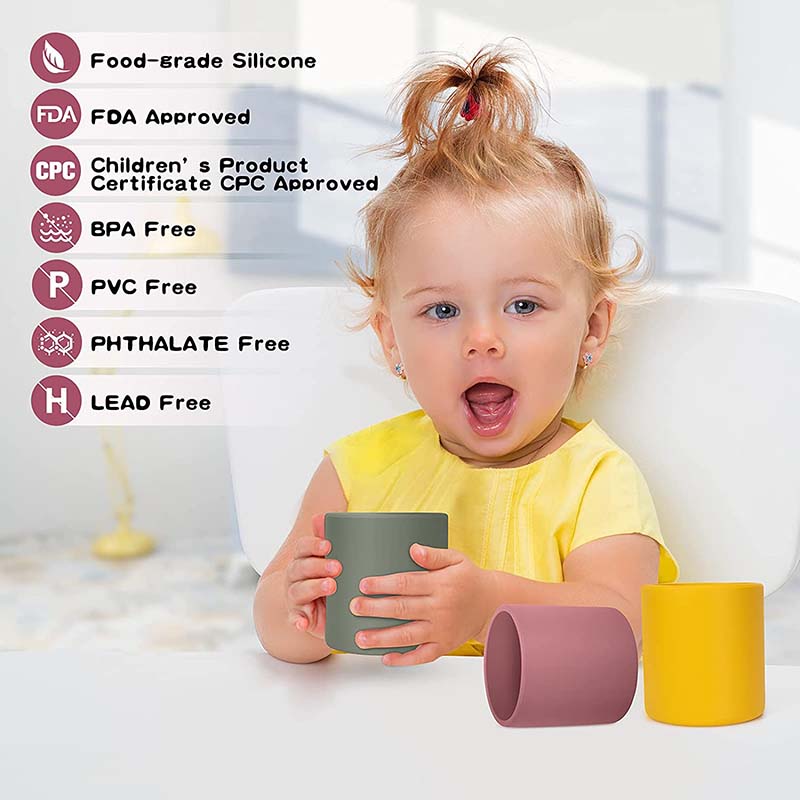 Baby Silicone strait cup Baby Silicone strait cup