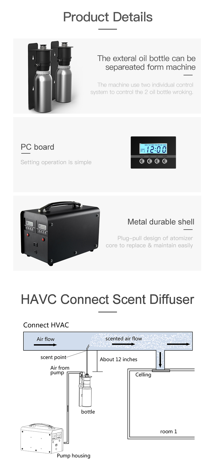 hvac scent diffuser machine