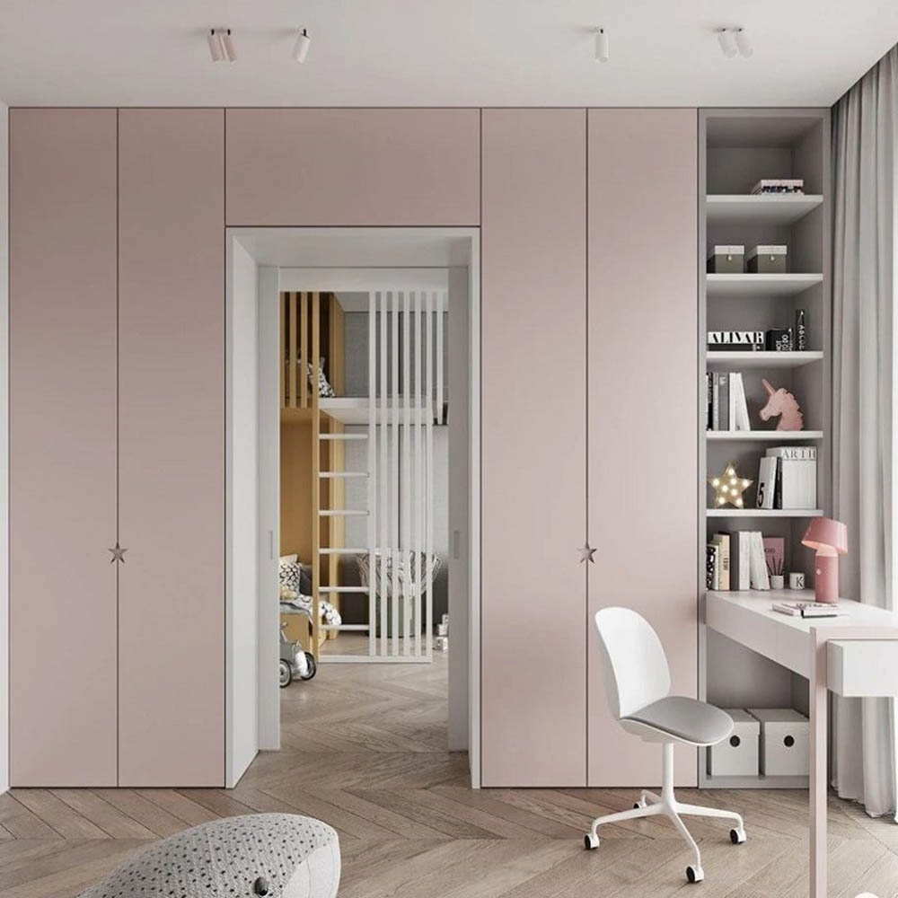 Modern simple design wardrobe with hinged door