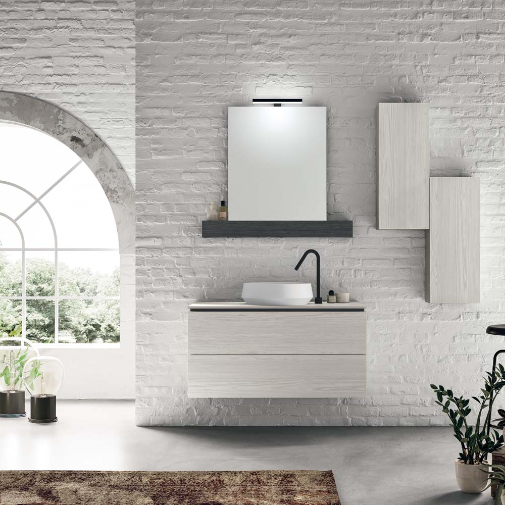 Two drawers design bathroom cabinet