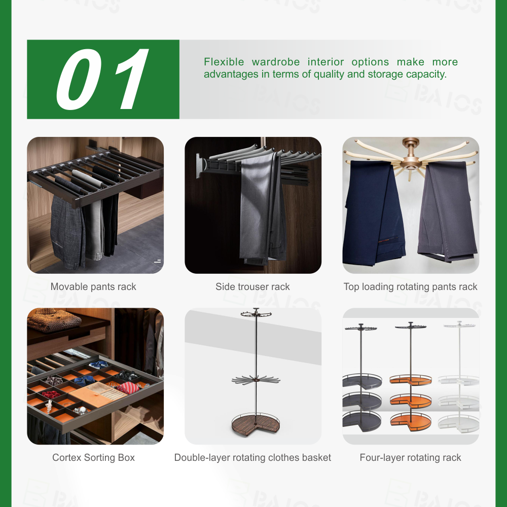 Black Aluminum frame wardrobe